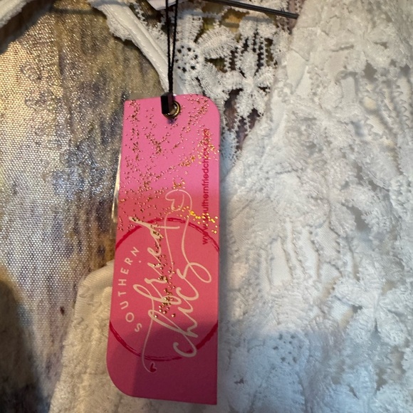 Southern Fried Chics White Lace Jumpsuit xxxl NWT - Picture 3 of 10